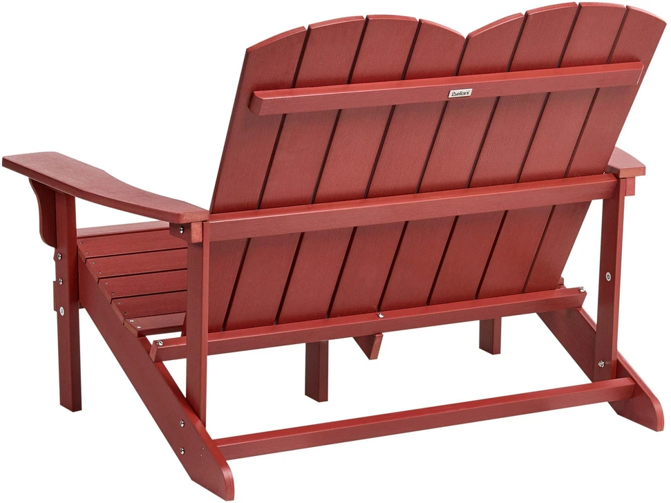 Beliani Sodo suoliukas ADIRONDACK 125 cm raudonas