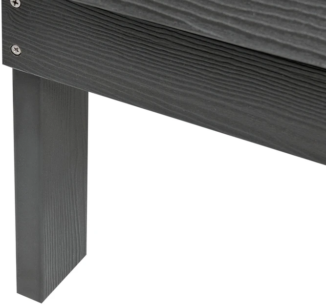 Beliani Sodo suoliukas ADIRONDACK 125 cm tamsiai pilkas
