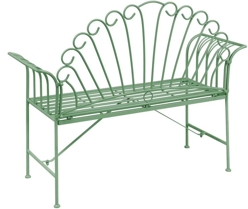Beliani Sodo suoliukas CAVINIA, 125 cm, metalinis, žalias