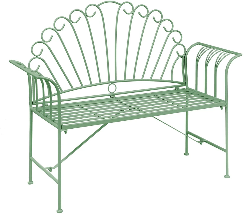 Beliani Sodo suoliukas CAVINIA, 125 cm, metalinis, žalias