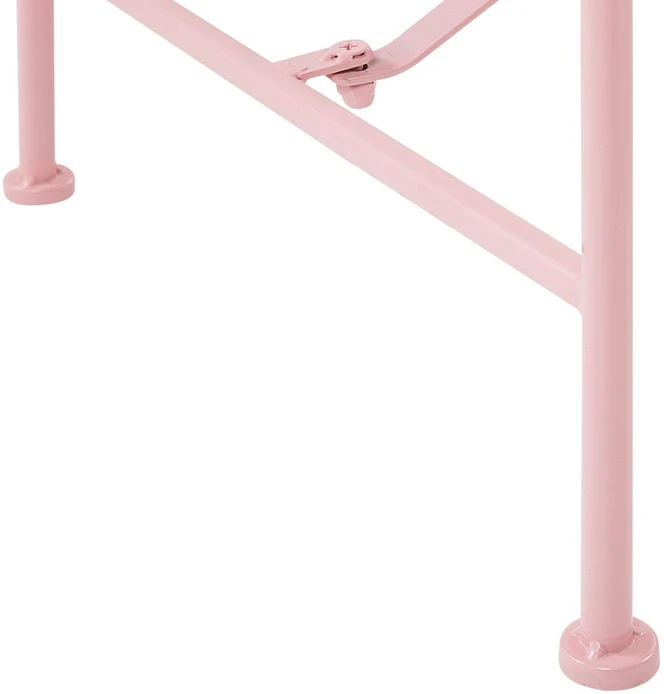 Beliani Sodo suoliukas CAVINIA 125 cm metalinis rožinis