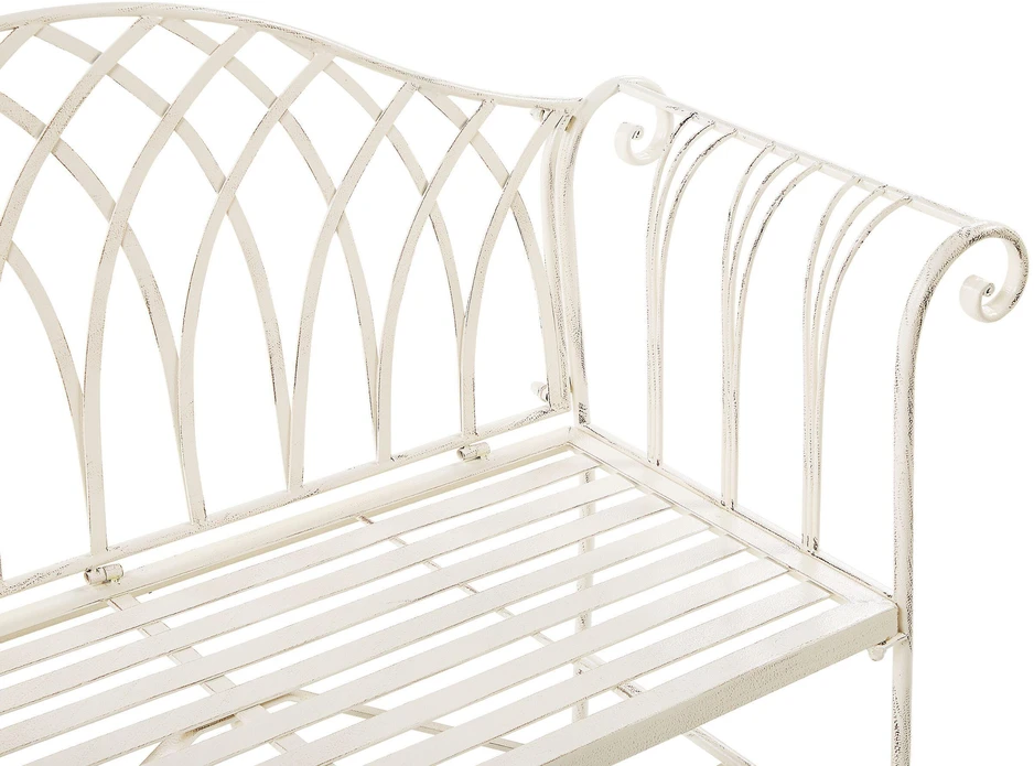 Beliani Sodo suoliukas MILAZZO 130 cm, metalinis, baltas
