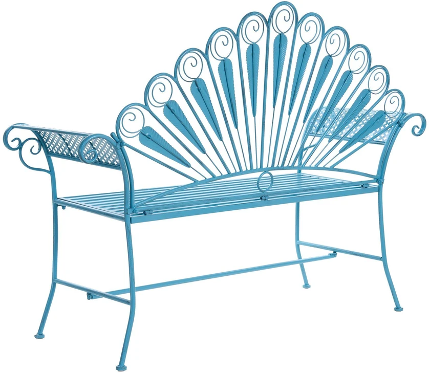 Beliani Sodo suoliukas PAVIA, 146 cm, metalinis, mėlynas