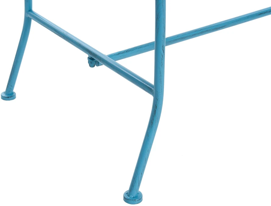 Beliani Sodo suoliukas PAVIA, 146 cm, metalinis, mėlynas