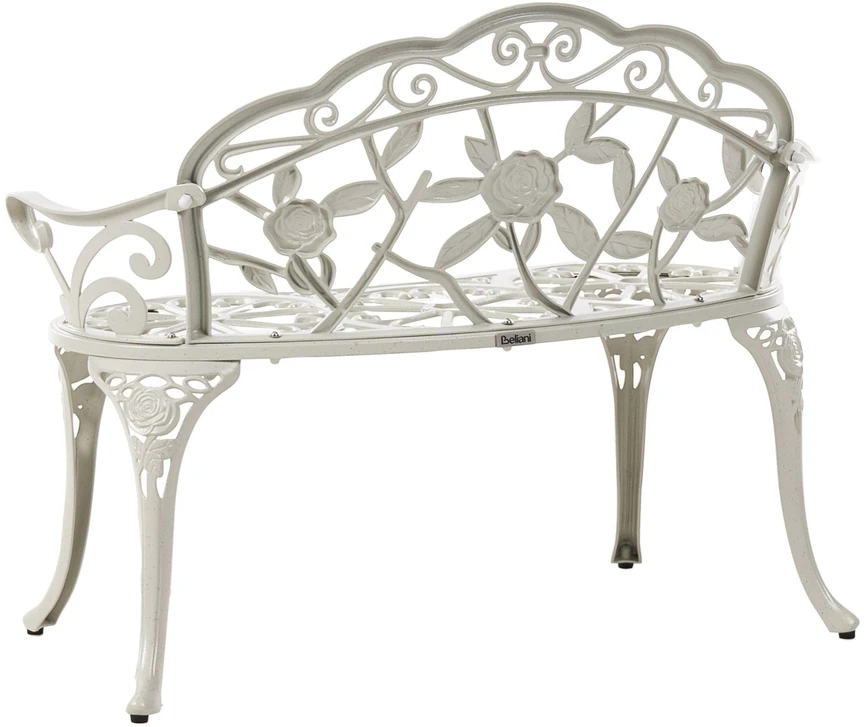 Beliani Sodo suoliukas PIURA 88 cm metalinis baltas