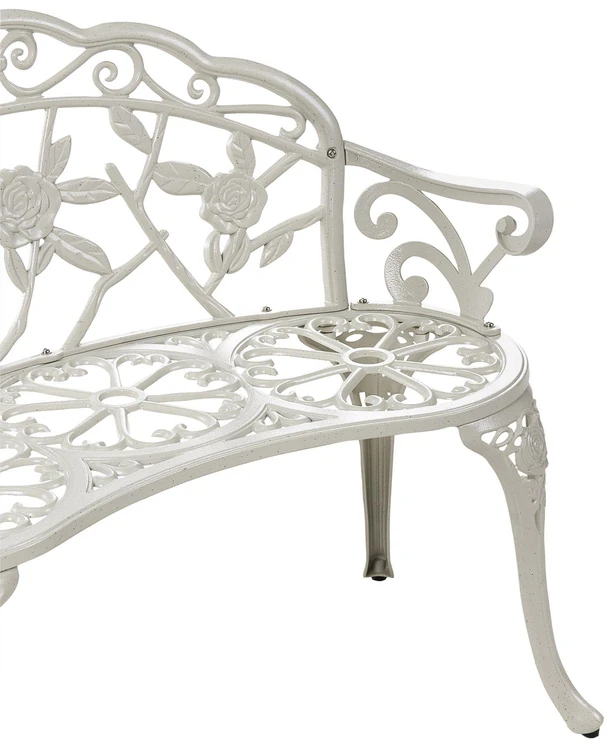 Beliani Sodo suoliukas PIURA 88 cm metalinis baltas