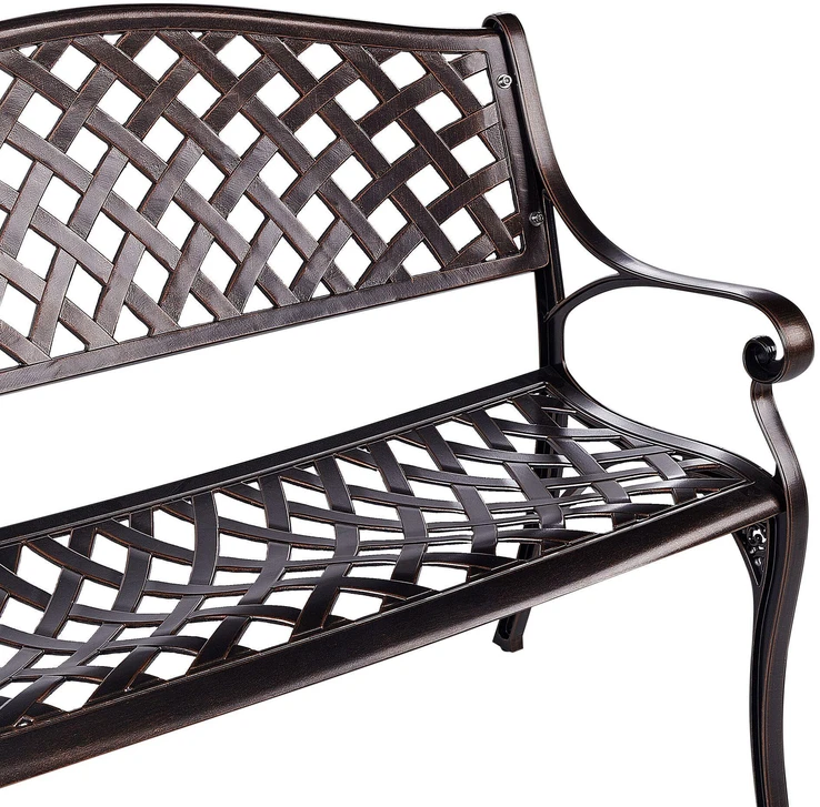 Beliani Sodo suoliukas STAGGIA 104 cm metalinis rudos spalvos