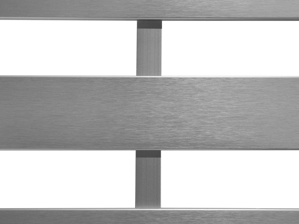 Beliani Sodo suoliukas su pagalve SALERNO 142 cm metalinis tamsiai pilkas