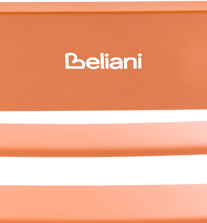 Beliani Sodo supamas krėslas TURI metalinis oranžinis