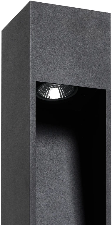 Beliani Sodo šviestuvas stulpas LED SABINO juodas