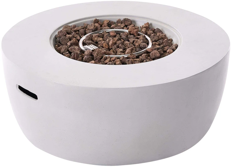 Beliani Sodo židinys INDUS šviesiai pilkas