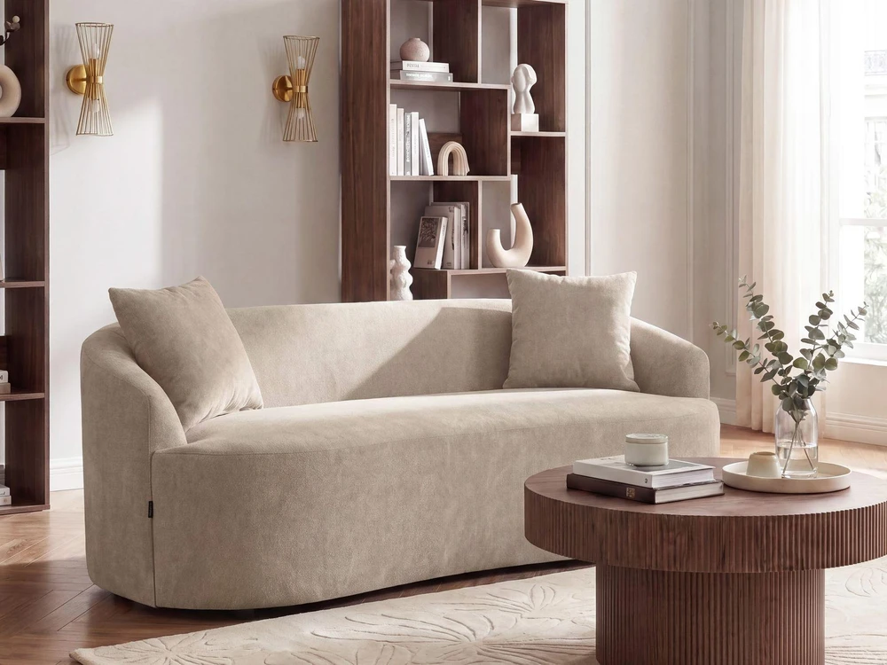 Beliani Sofa AMAL, smėlio spalvos