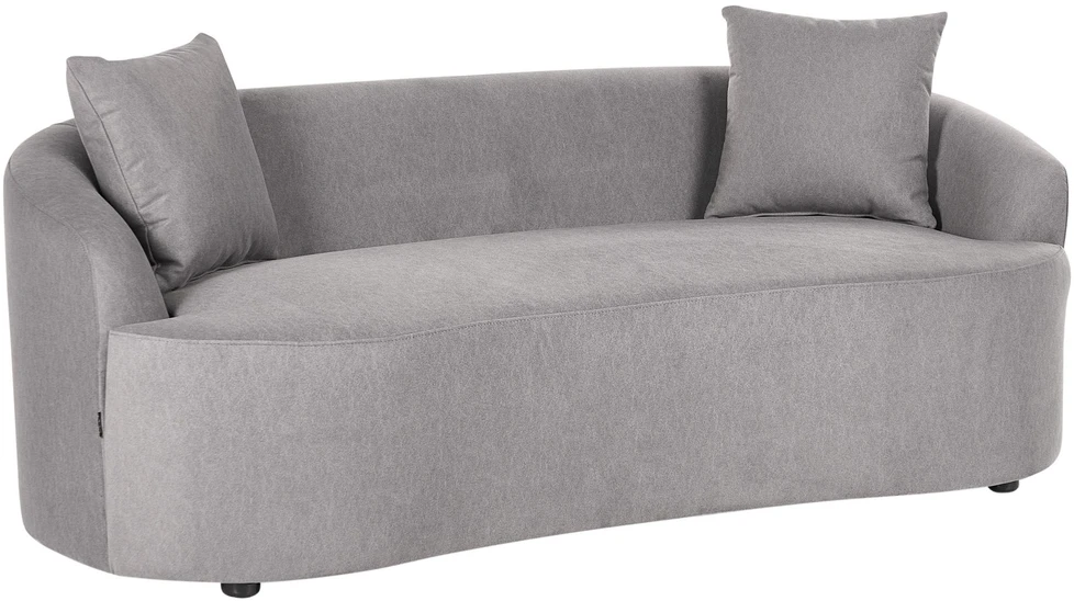 Beliani Sofa AMAL su pufu, pilka