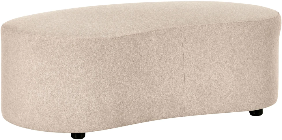 Beliani Sofa AMAL su pufu, smėlio spalvos