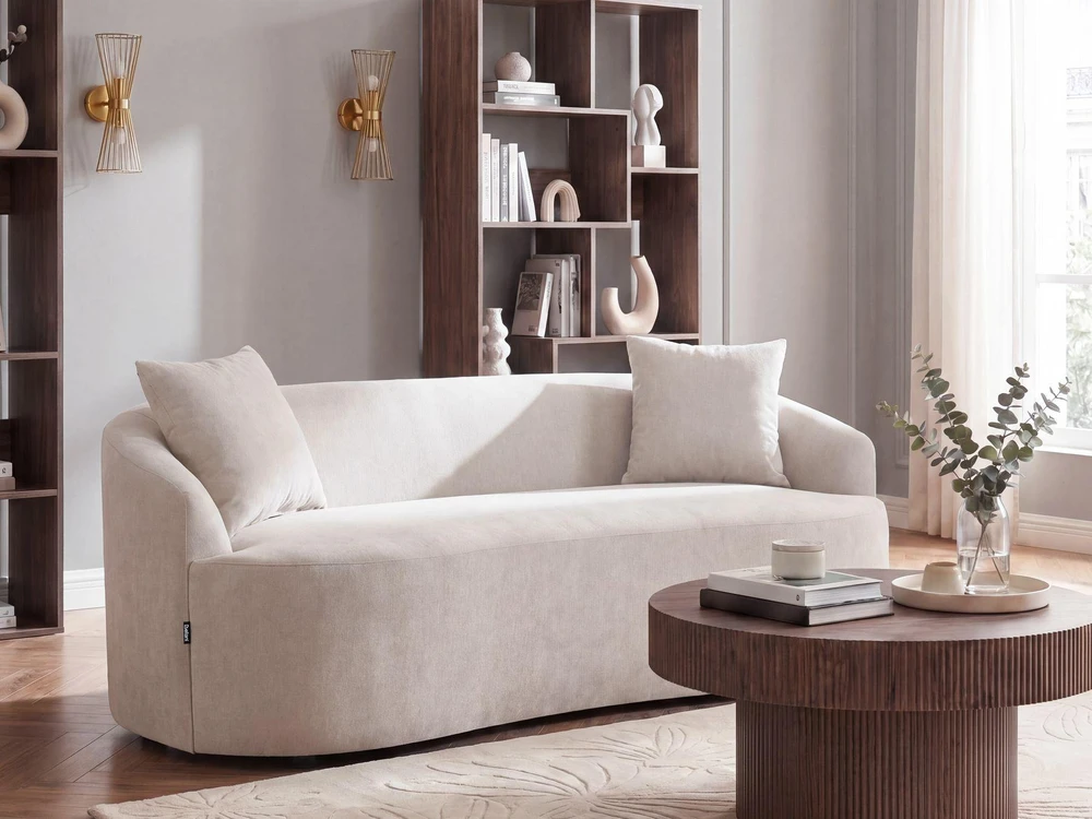 Beliani Sofa AMAL, šviesiai smėlio spalvos