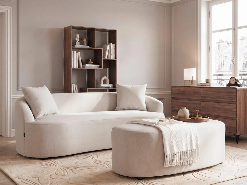 Beliani Sofa AMAL, šviesiai smėlio spalvos