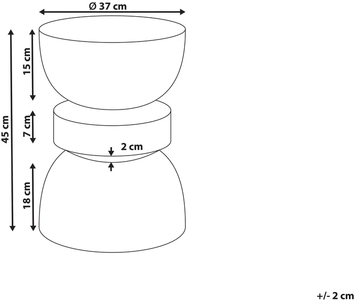Beliani Šoninis staliukas FALIRO 37 cm 37 cm Raudonas teraco