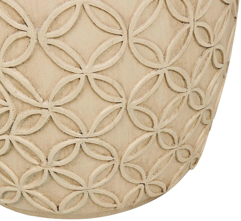 Beliani Šoninis staliukas ZOGNO 33 cm 33 cm šviesiai smėlio spalvos