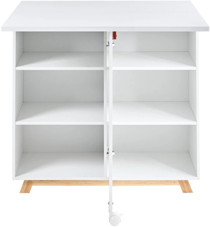Beliani Spintelė su rašomojo stalo funkcija FLOMOT, balta, 80 cm, 40/80 cm, sulankstoma