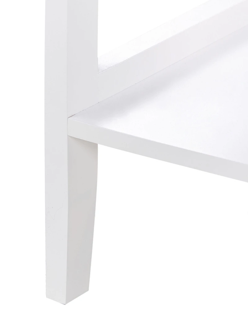 Beliani Spintelė su stiklinėmis durelėmis ir lentyna INLET 80 cm, balta