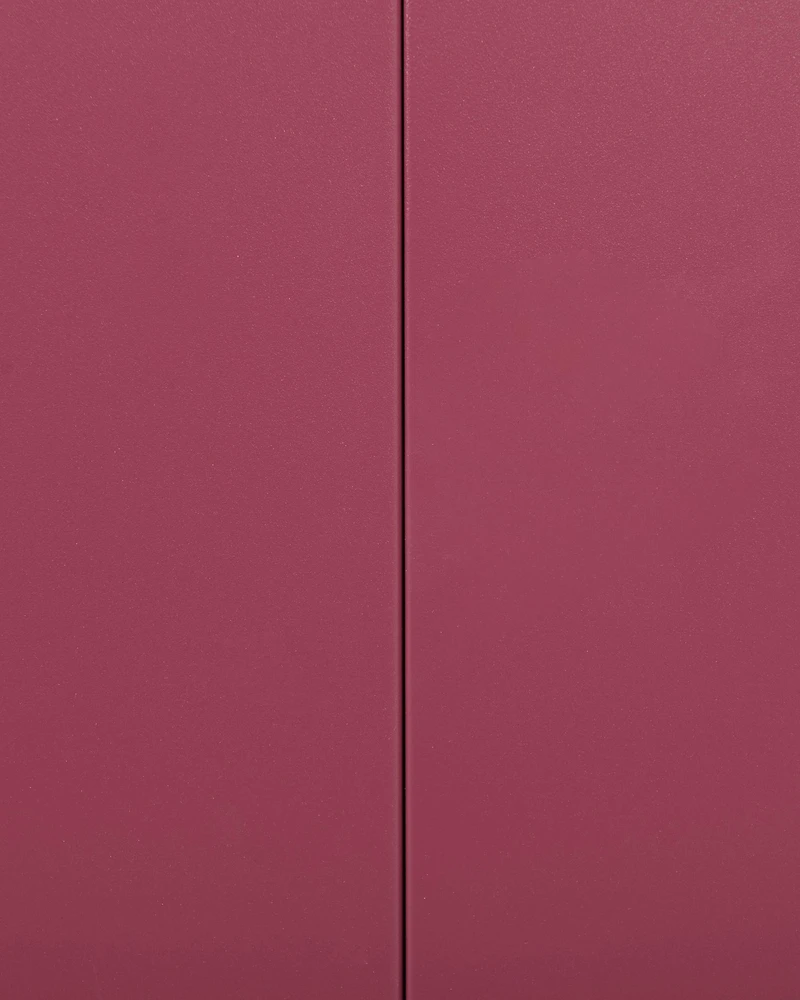Beliani Spintelė su stiklinėmis durelėmis NEWPORT Metal 115 cm bordinė
