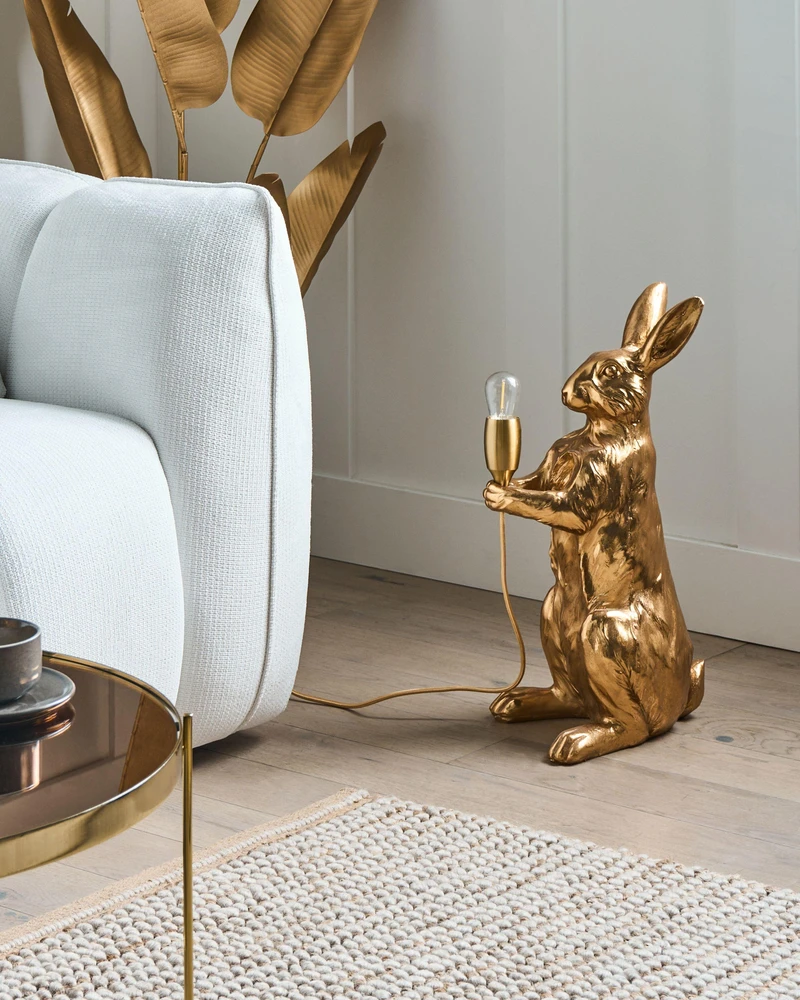 Beliani Stalinė lempa „Królik BUGS“ auksinė