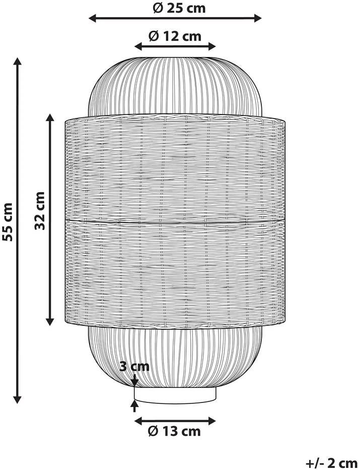 Beliani Stalinis šviestuvas TANGANYIKA Rattan Natural