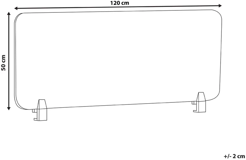 Beliani Stalo pertvara SPLIT 120 x 50 cm kreminės spalvos