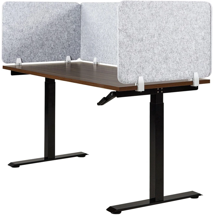 Beliani Stalo pertvara SPLIT 160 x 50 cm pilka