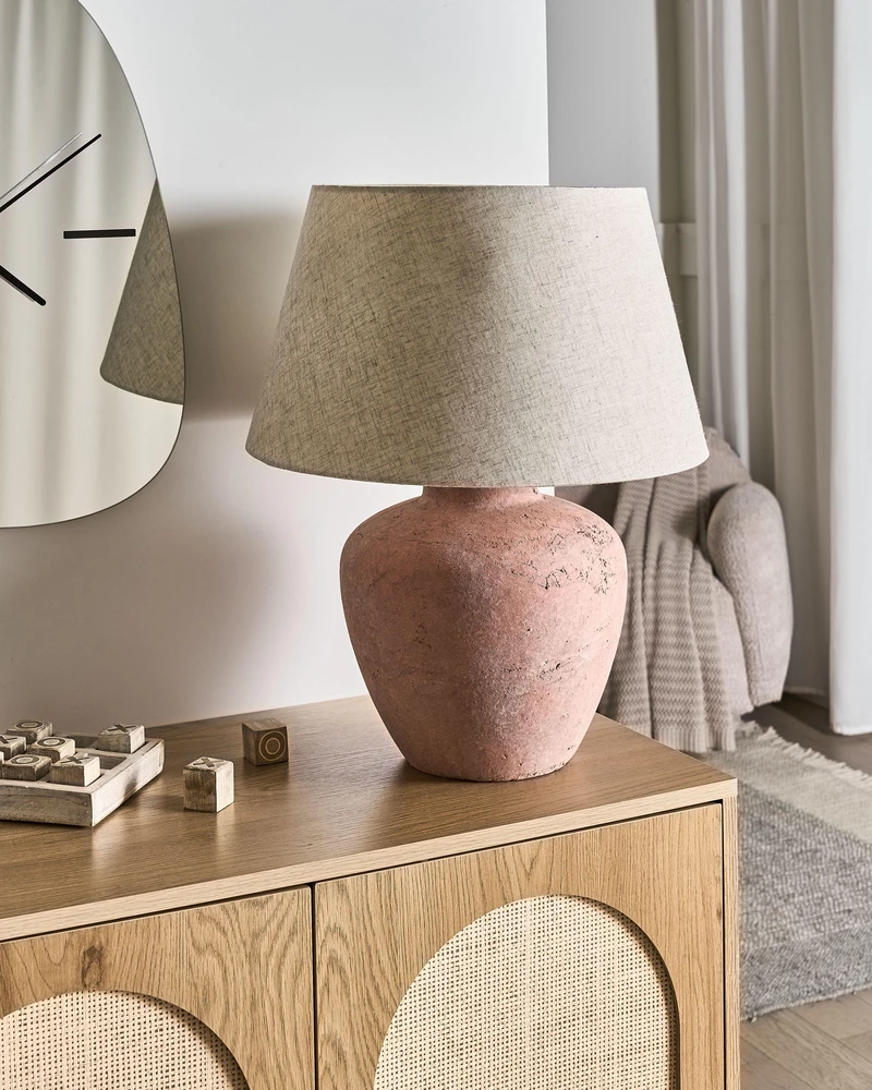Beliani Stalo šviestuvas BARTON, keramika, rudas