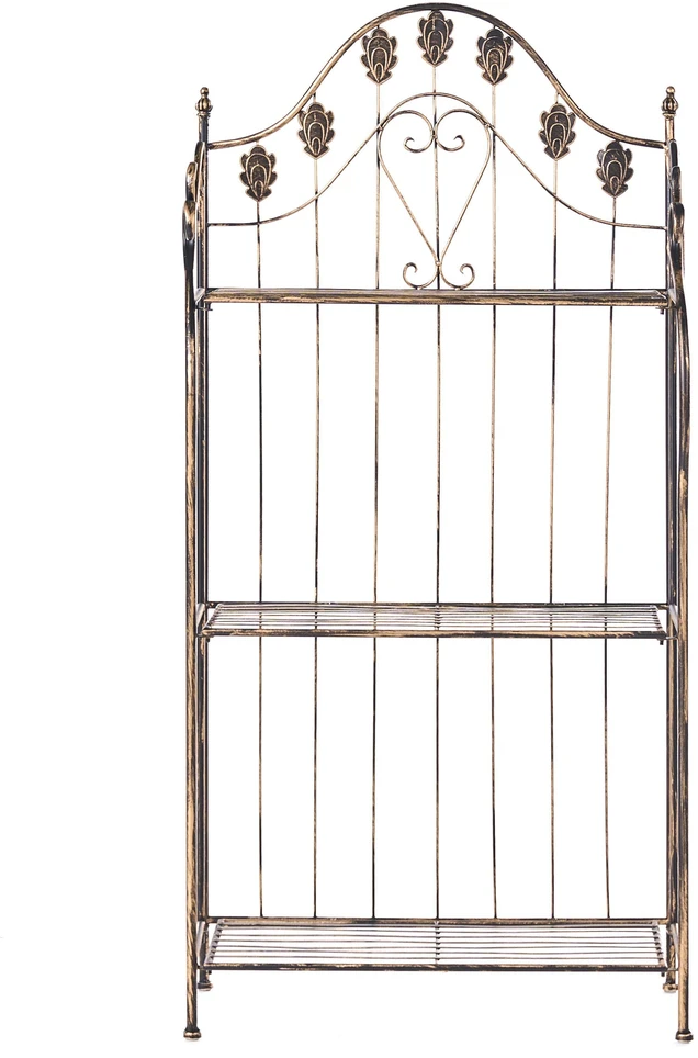 Beliani Stovas VISANO metalinis 123 cm 59 cm juodas