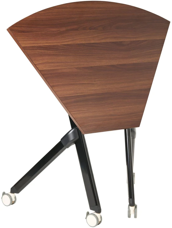 Beliani Sudedamas kampinis darbo stalas BENDI tamsiai ruda 90 cm 64 cm