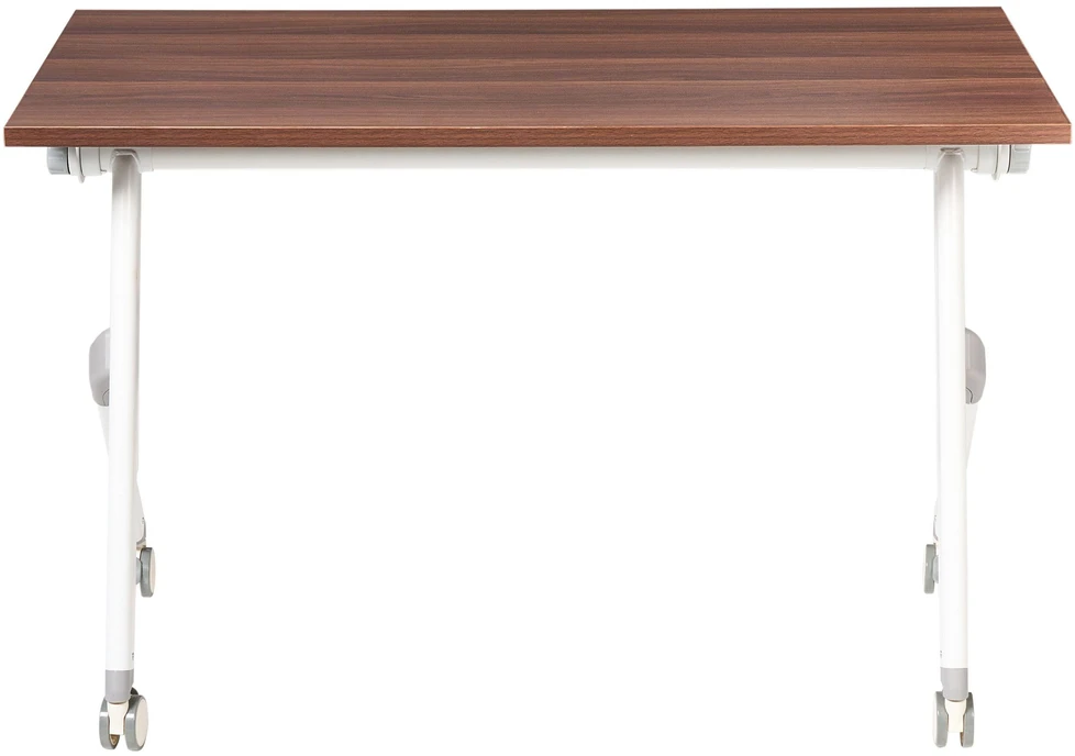 Beliani Sudedamas rašomasis stalas BENDI tamsiai rudas 120 cm 60 cm