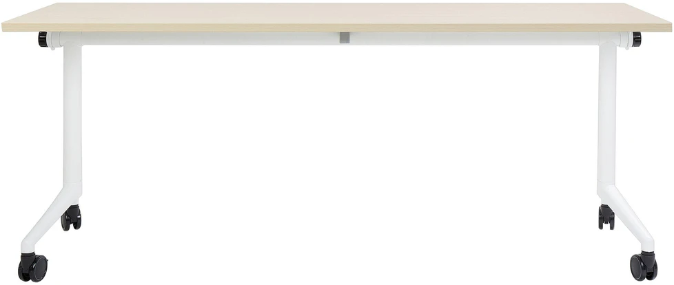 Beliani Sudedamas rašomasis stalas CAVI, šviesiai rudas, 180 cm x 60 cm, su ratukais