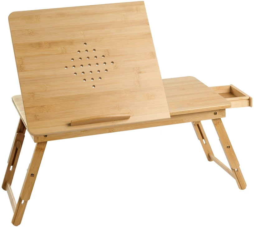 Beliani Sulankstomas nešiojamojo kompiuterio stalelis ORGE Šviesiai rudas 57 cm 35 cm