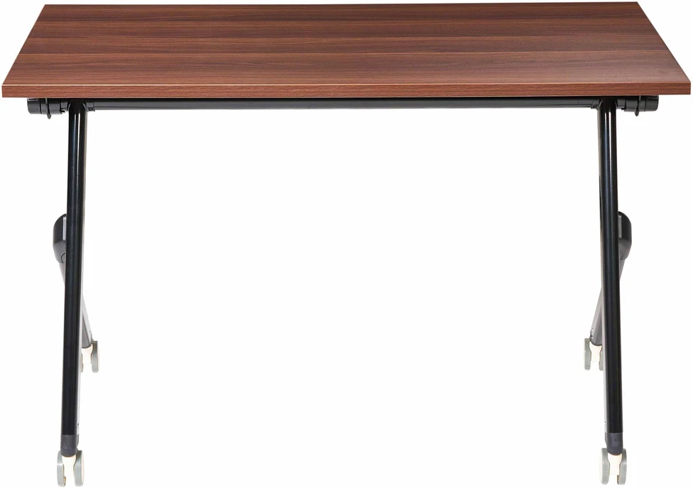 Beliani Sulankstomas rašomasis stalas BENDI tamsiai rudas 120 cm 60 cm
