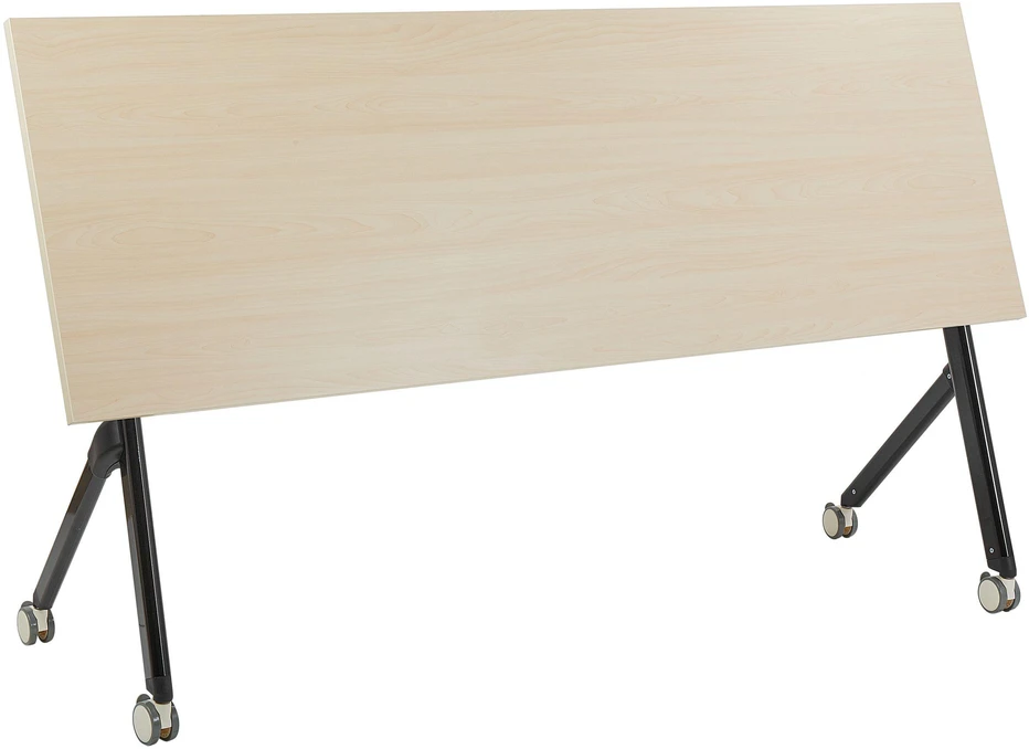 Beliani Sulankstomas rašomasis stalas BENDI, šviesiai rudas, 180 cm x 60 cm, su ratukais