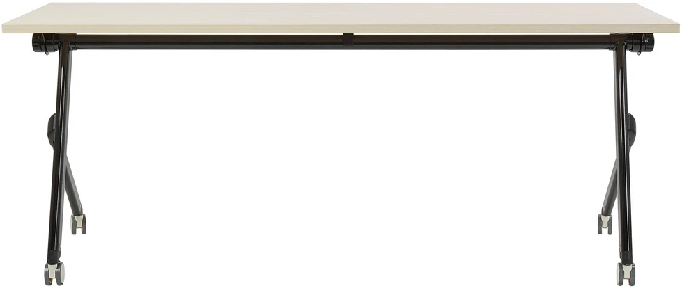 Beliani Sulankstomas rašomasis stalas BENDI, šviesiai rudas, 180 cm x 60 cm, su ratukais