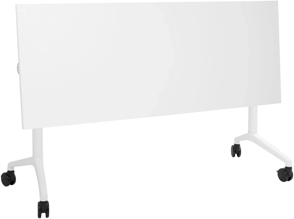 Beliani Sulankstomas rašomasis stalas CAVI, baltas, 160x60 cm, su ratukais