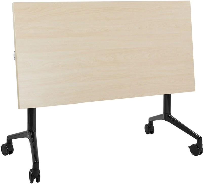Beliani Sulankstomas rašomasis stalas CAVI, šviesiai rudas, 120 cm x 60 cm, su ratukais