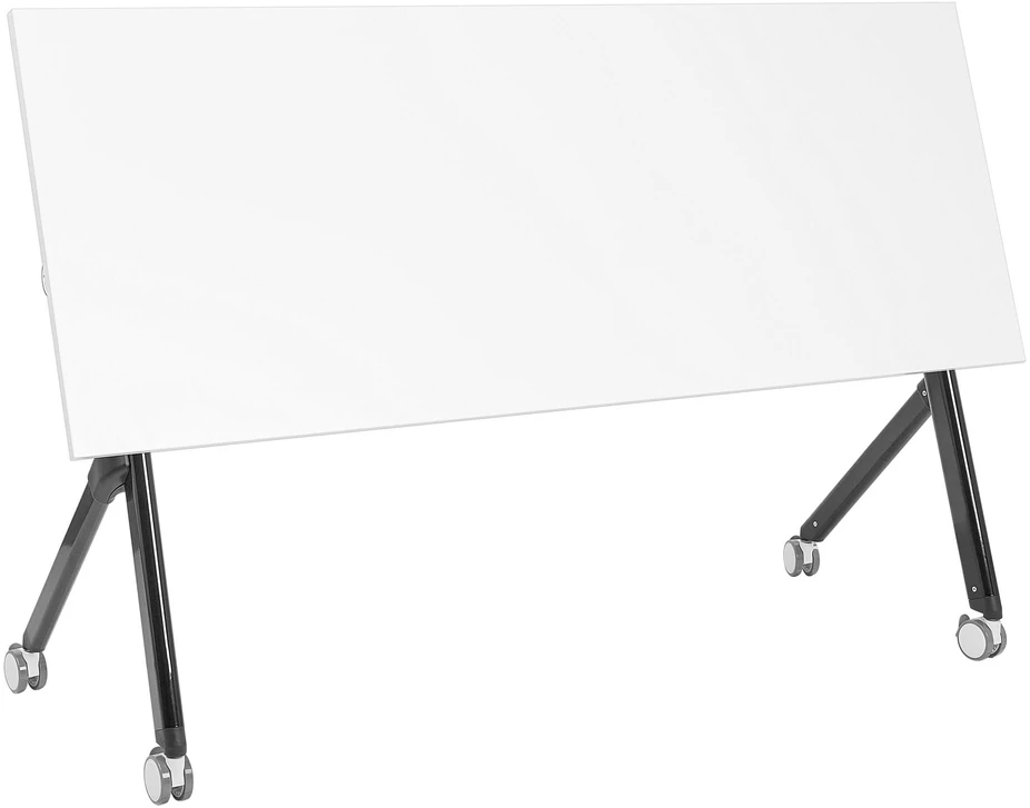Beliani Suleidžiamas rašomasis stalas BENDI, baltas, 160x60 cm, su ratukais
