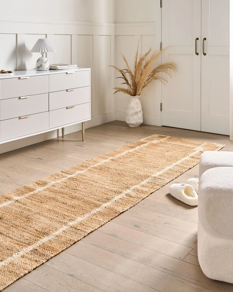 Beliani Takas GONDIA šviesiai smėlio spalvos 80 x 300 cm džiutas
