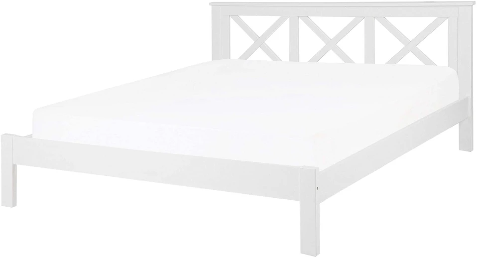 Beliani TANNNAY pušies medienos lova 160 x 200 cm balta