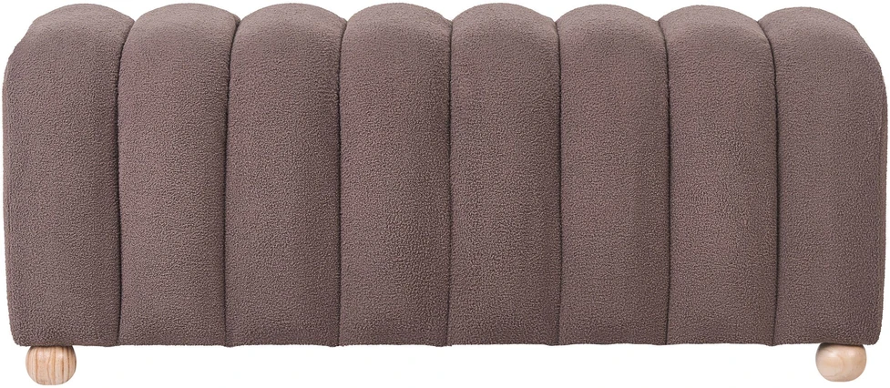 Beliani Tapetuotas suoliukas IDYLLWILD Boucle rudas