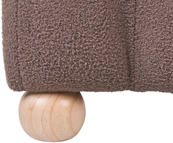Beliani Tapetuotas suoliukas IDYLLWILD Boucle rudas