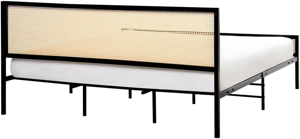 Beliani Technorattano lova AVANTON 180 x 200 cm juoda