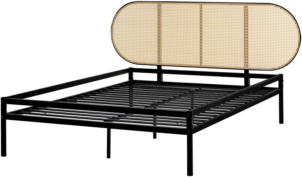 Beliani Technorattano lova BOULIN 140 x 200 cm, juoda