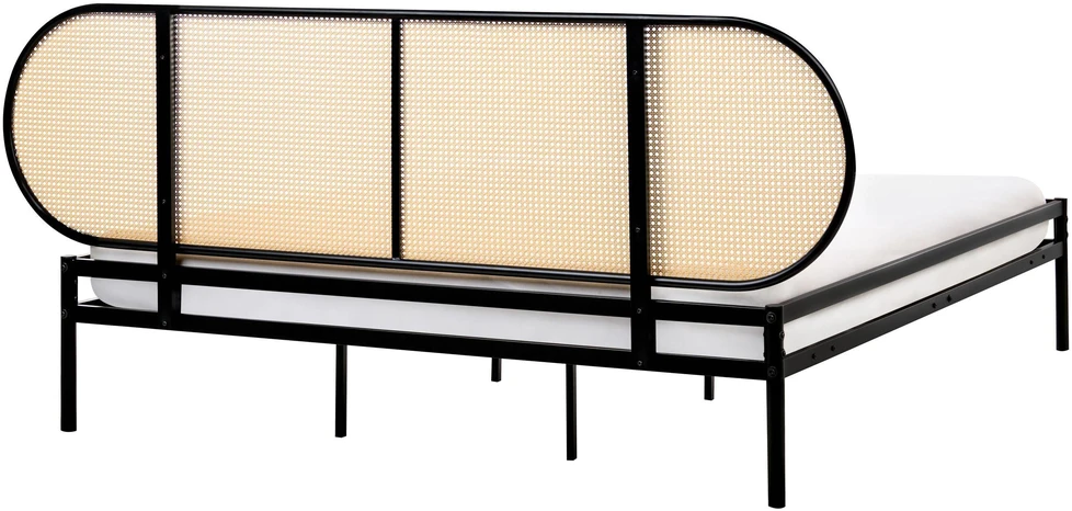 Beliani Technorattano lova BOULIN 180 x 200 cm Juoda