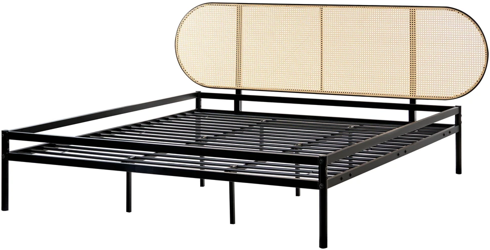 Beliani Technorattano lova BOULIN 180 x 200 cm Juoda