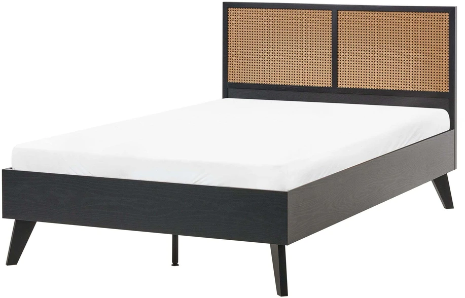 Beliani Technorattano lova MONPAZIER 120 x 200 cm juoda